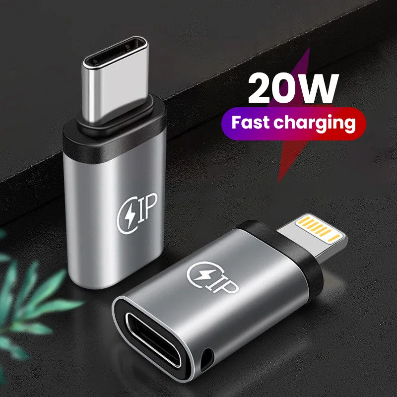 Convertitore cavo USB Adattatore da Lightning a USB C Adattatore da 20 W Ios a tipo C per IPhone 15 14 13 Pro Max Huawei Xiaomi Samsung