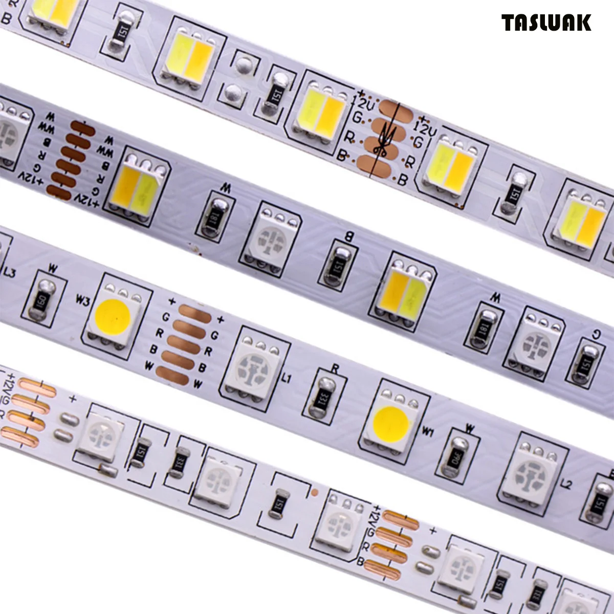 SMD 5050 RGB LED Strip Waterproof 5M 300LED DC 12V 24V CCT RGBCCT RGBW RGBWW WHITE WARM WHITE NW Fita LED Light Strips Flexible