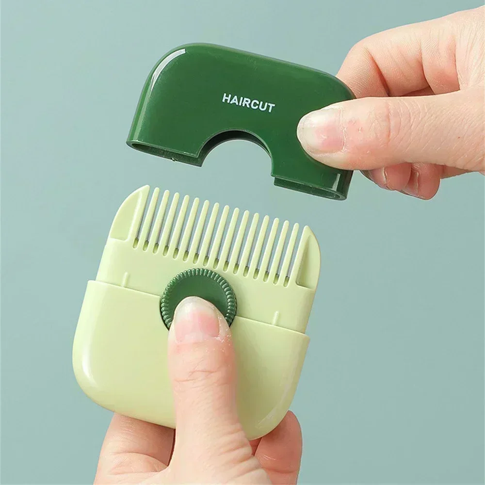2 In 1 เด็กตัดผม Hairdressing หวี Trim Bangs และผมหัก Bangs Trimmer คู่มือแบบพกพาเด็กผม Clipper