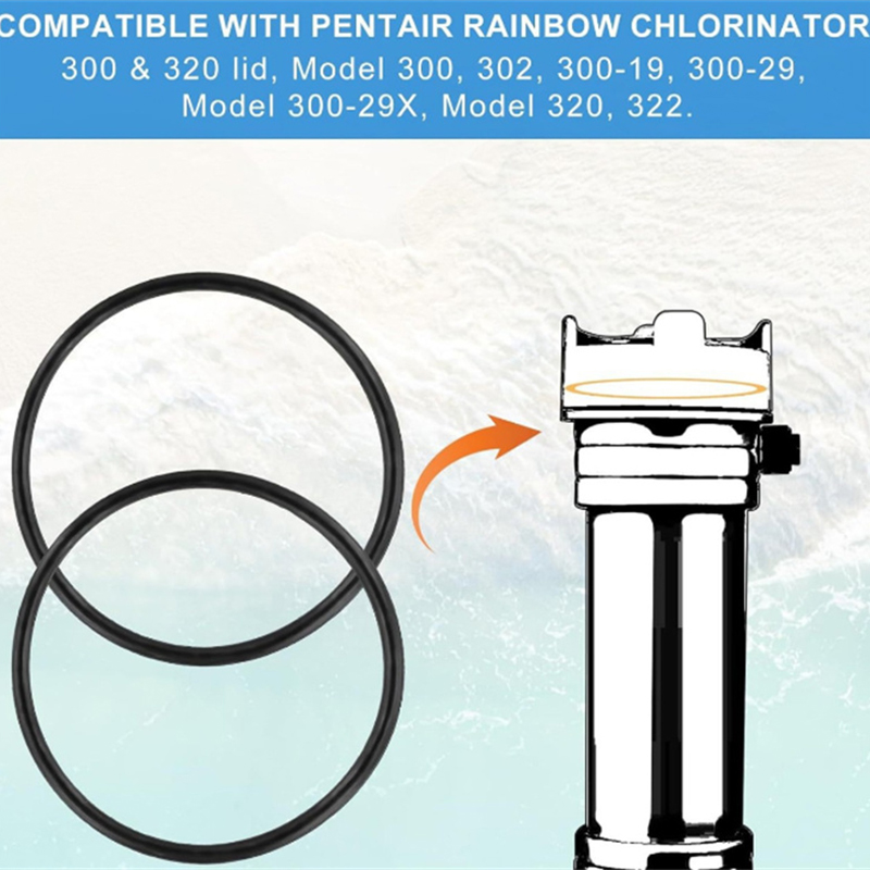 2pcs R172009 Gasket Replacement O-Ring For PENTAIR Automatic Feeders Models 300 302 300-19 300-29 300-29X 320 And 322