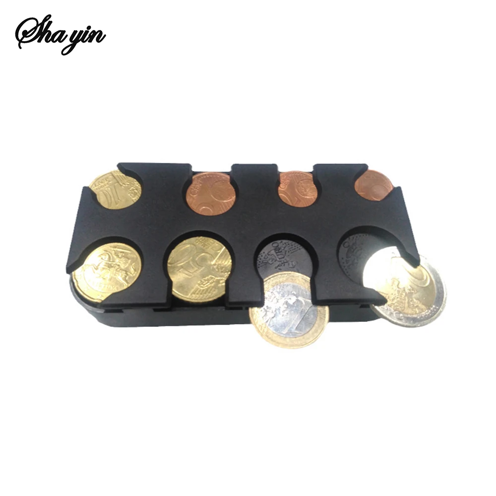 Creative Coin Box, Euro 8 Coin Boxes, Coin Dispenser, Change Storage Box, Coin Savings Box, Coin Organizer