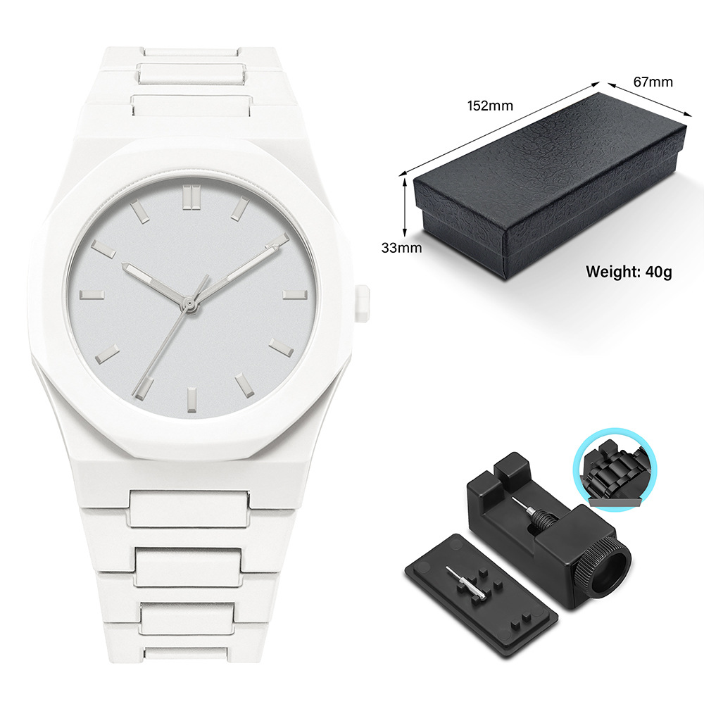 Reloj clásico para hombre con gránulos de plástico, exquisito reloj impermeable para negocios, marca personalizable