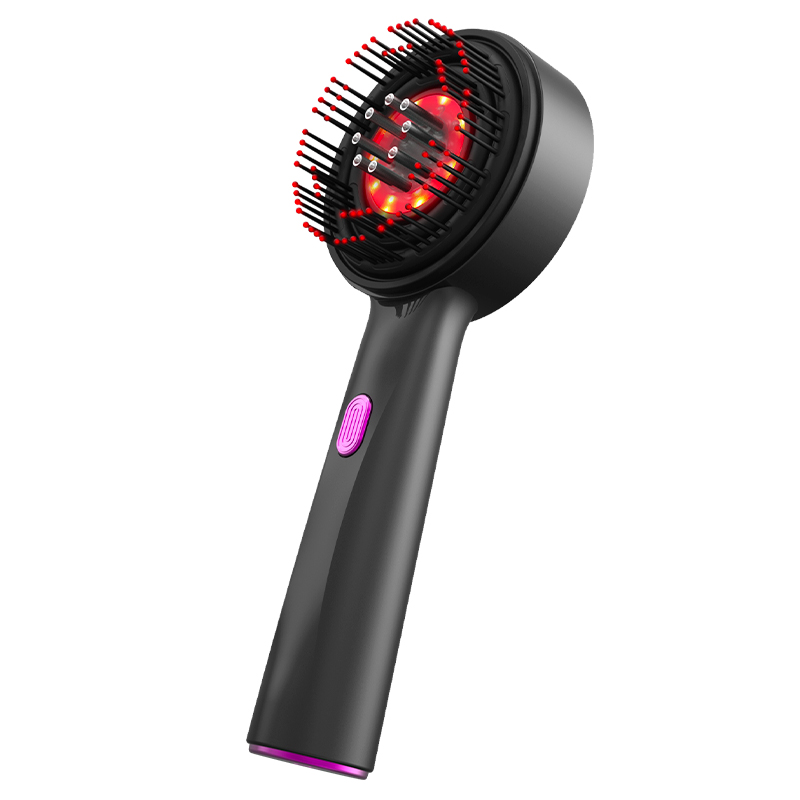 Vibração elétrica massagem pente terapia de luz vermelha crescimento do cabelo massagem escova do couro cabeludo anti perda de cabelo aplicador de óleo líquido cuidados com o cabelo