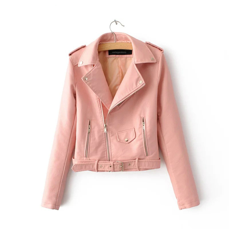 Chaquetas básicas con capucha para mujer, abrigos informales de cuero negro con cremalleras, chaqueta de motocicleta para niña 2022
