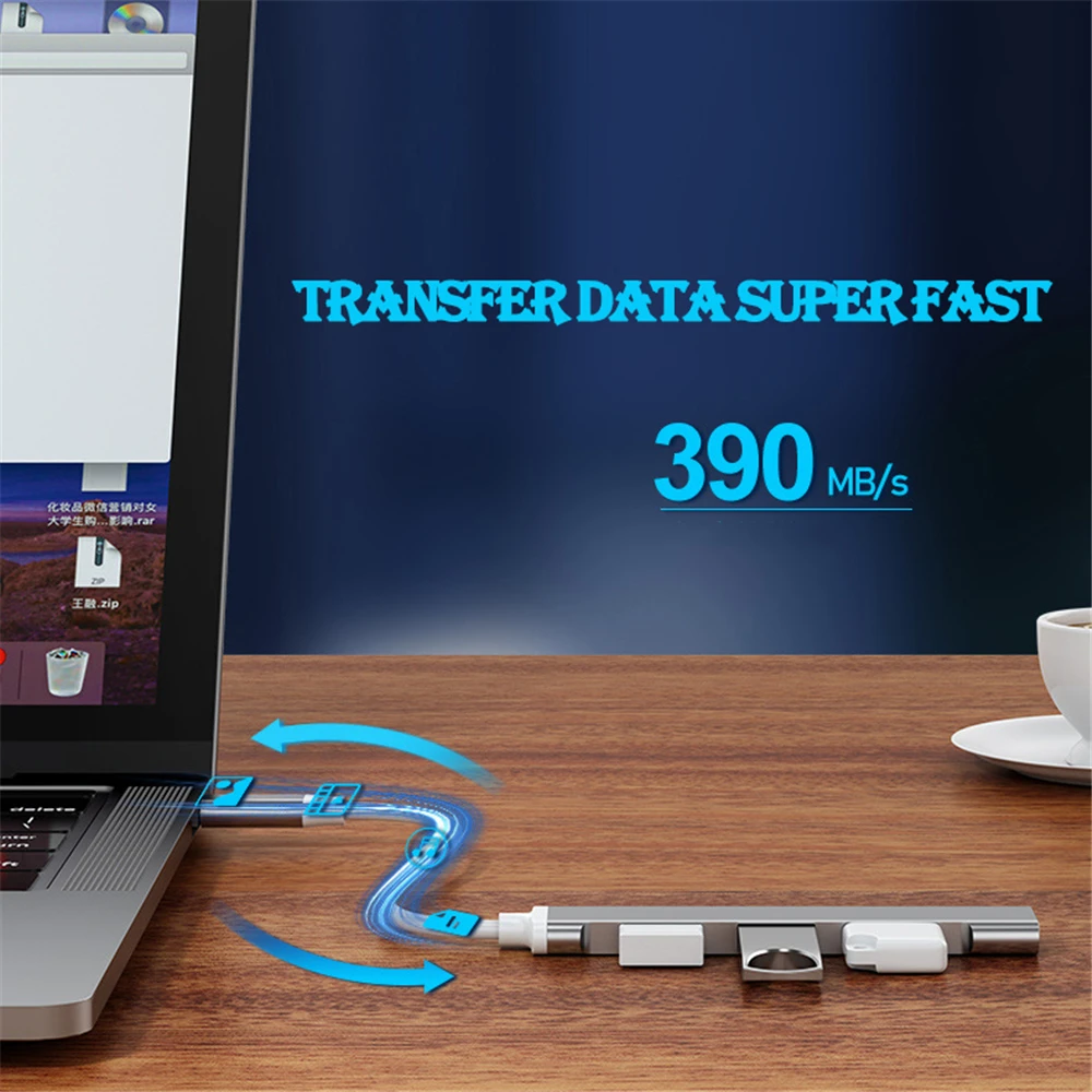 Hub USB 3,0 Hub USB 4 puertos divisor tipo c de alta velocidad 5Gbps para accesorios de ordenador PC concentrador multipuerto 4 puertos USB 3,0 2,0