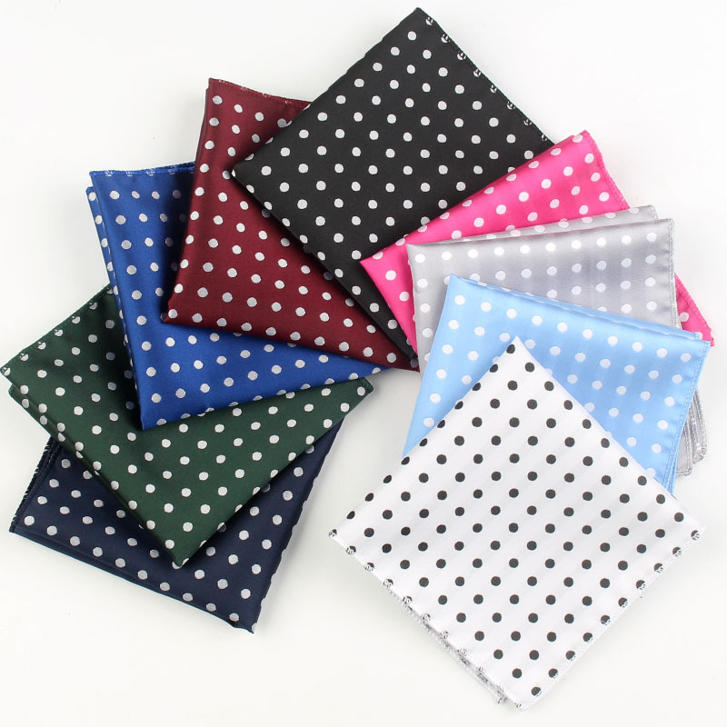 23 cm Polka Dot Pochet Heren Polyester Zachte Zakdoek Zakelijke Formele Sjaal Pocket Handdoek Bruiloft Hosting Banket Borst