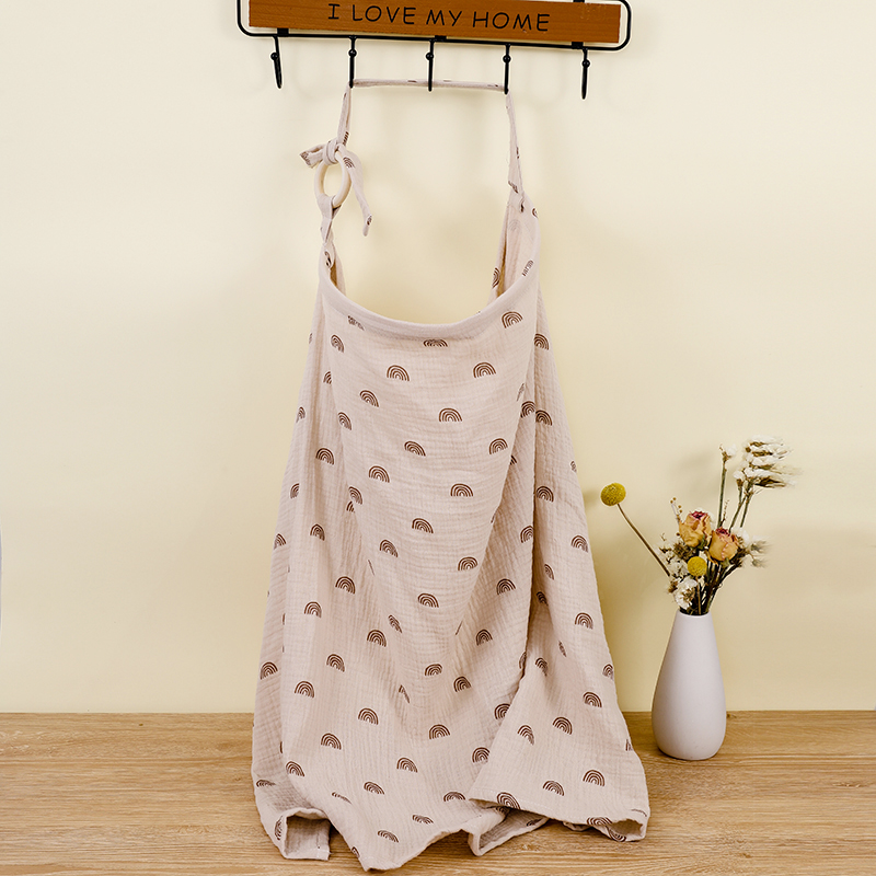 100% algodão mãe outing amamentação capa musselina alimentação do bebê xale de enfermagem ajustável privacidade avental carrinho cobertor