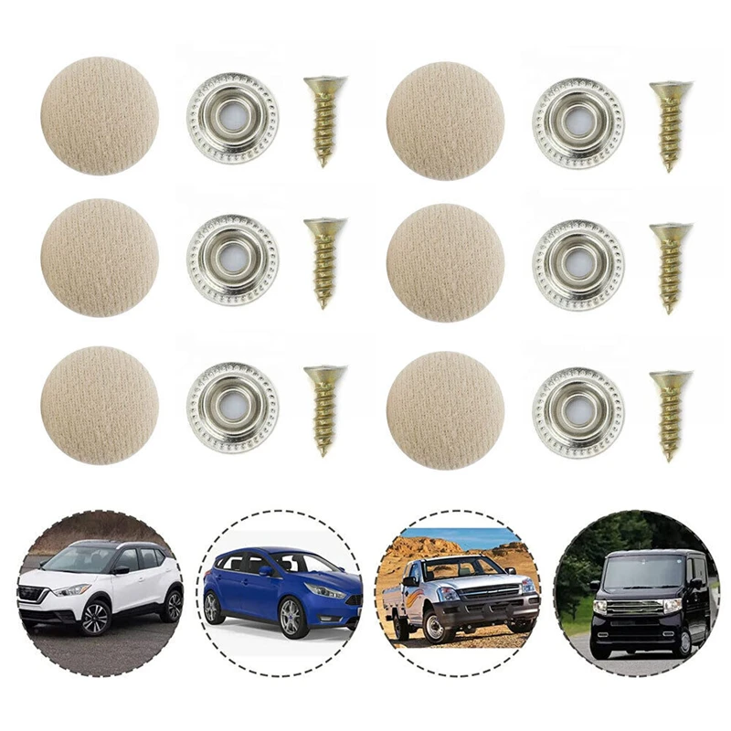 60PCS Headliner ชุดซ่อมหลังคาอัตโนมัติซ่อม Snap Rivets และเครื่องมือติดตั้งสําหรับยึดเพดานภายในรถหย่อนคล้อย headliner