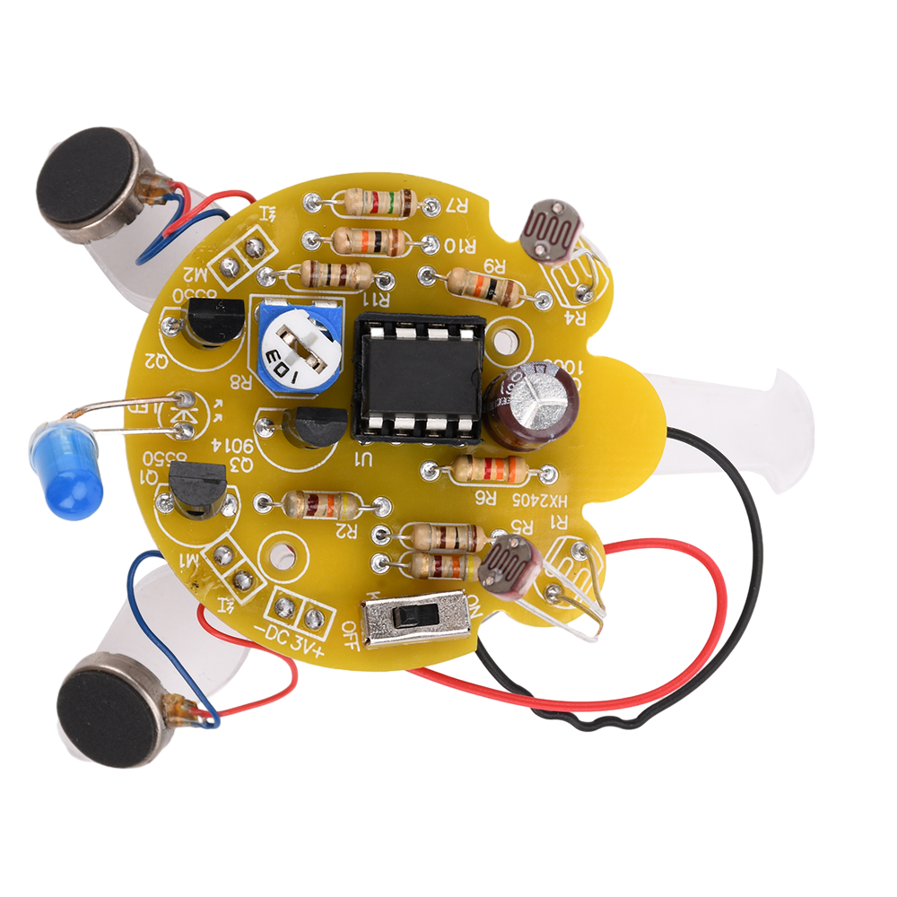 1 Set Light-Sensitive Mobile Robot DIY Kit Firefly DIY Parts Tail Breathing Light Fun Electronic Spare Parts