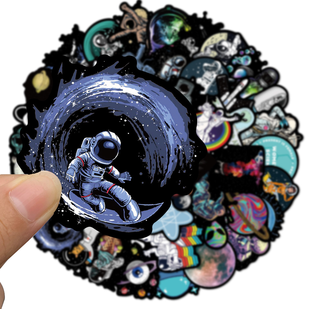 10/30/50 Uds astronauta de dibujos animados pegatina de Graffiti impermeable equipaje decorativo portátil teléfono monopatín guitarra álbum de recortes pegatina