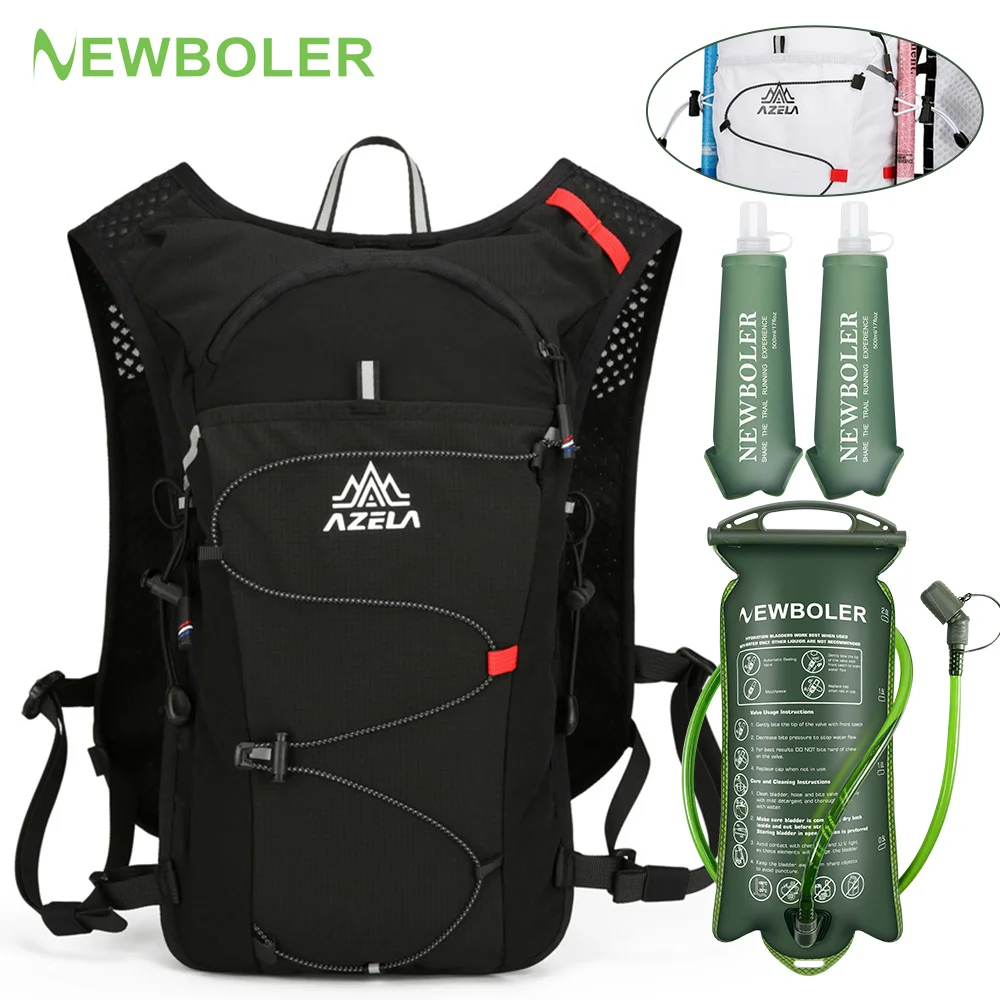NEWBOLER Atmungsaktive Trinkweste, Trailrunning-Rucksäcke, leicht, Radfahren, Laufen, Joggen, Marathon-Rucksack, Reiten, Klettern