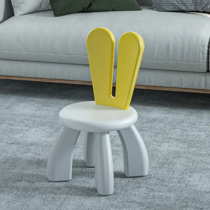 Cadeira infantil de desenho animado com encosto, estrutura sólida, banco antiderrapante, seguro e insípido, com almofada para os pés para uso infantil