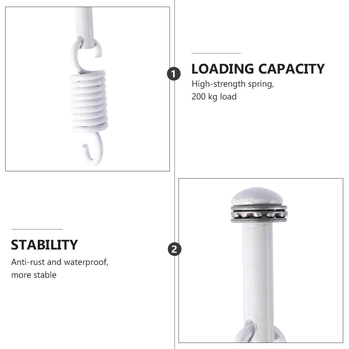 1 set Spring Hook Accessories Stainless Steel Hammock Chair Replacement Parts Swivel Hook For Swing Porch Frame Support System