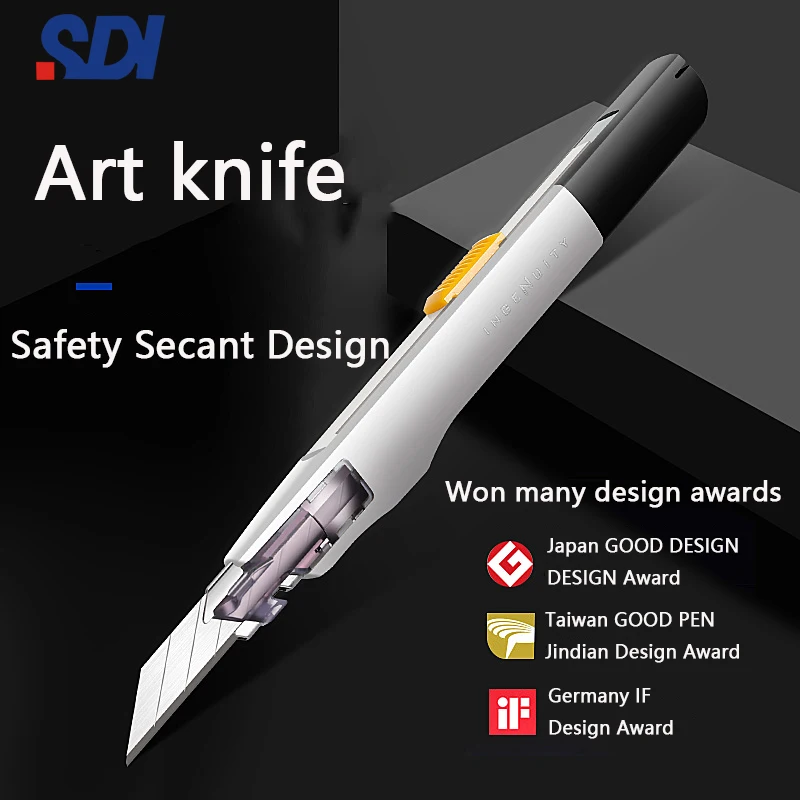 SDI Anti-shaking Utility Knife Automatic Locking box cutter cute RetracCtable cuchillos For Wallpaper Sculpture Snap Off Cutting