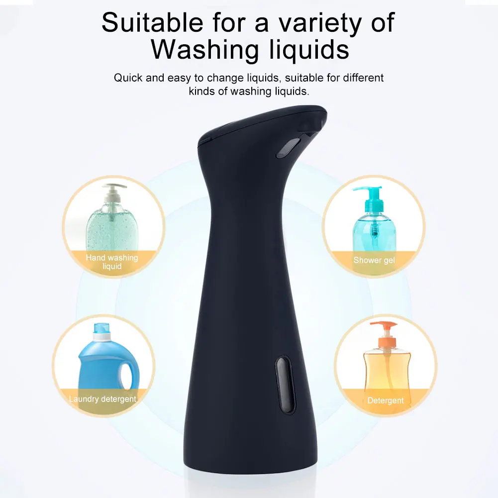 Dispensador automático desinfetante para as mãos, recipiente para sabão líquido, sensor touchless, inteligente, 200ml