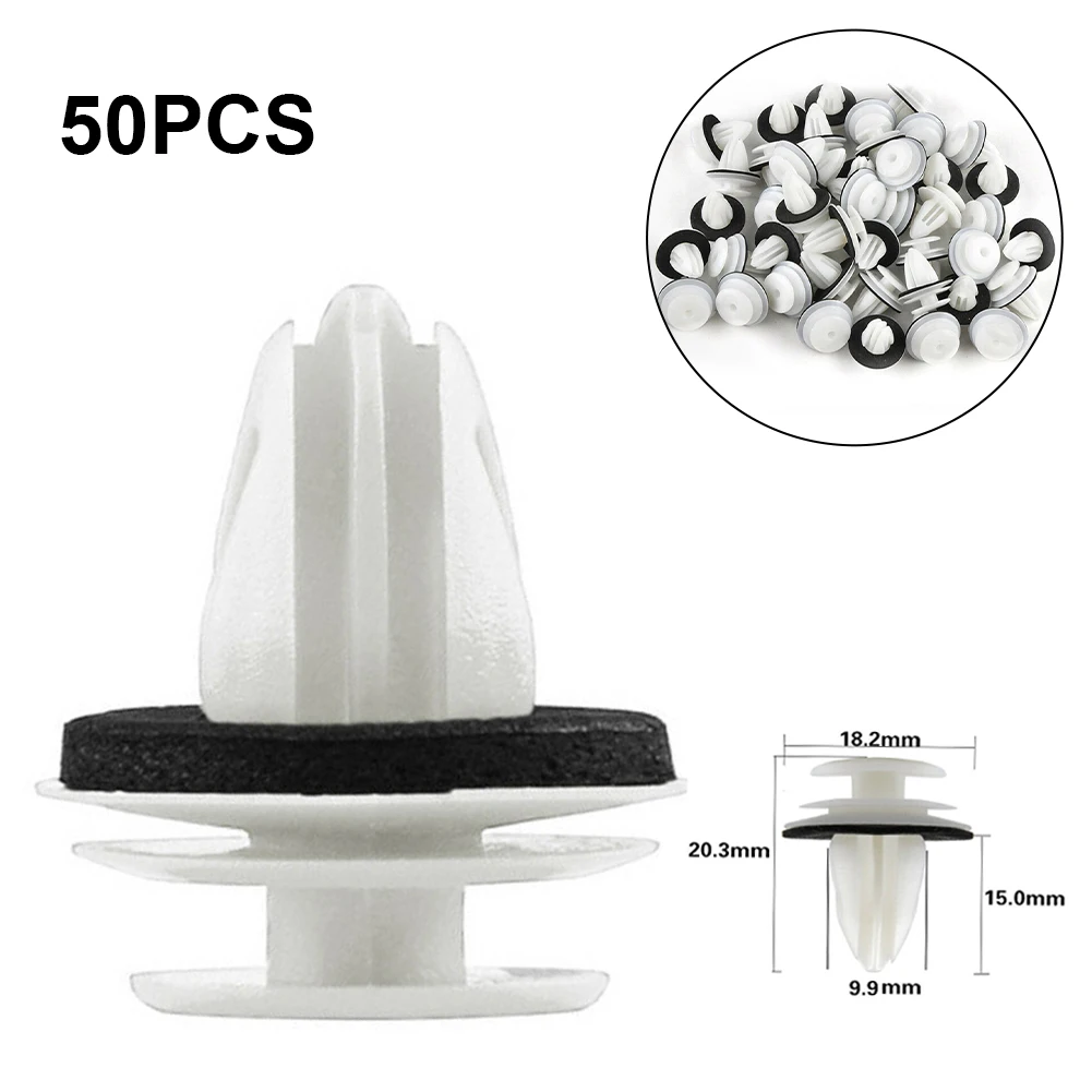 50PCS แผงประตูคลิปซีลแหวน Fastener Rivet คลิปกันชน Retainer สําหรับ BMW E34 E36 E38 E39 E46 M3 m5 Z3 X5 รถอุปกรณ์เสริม