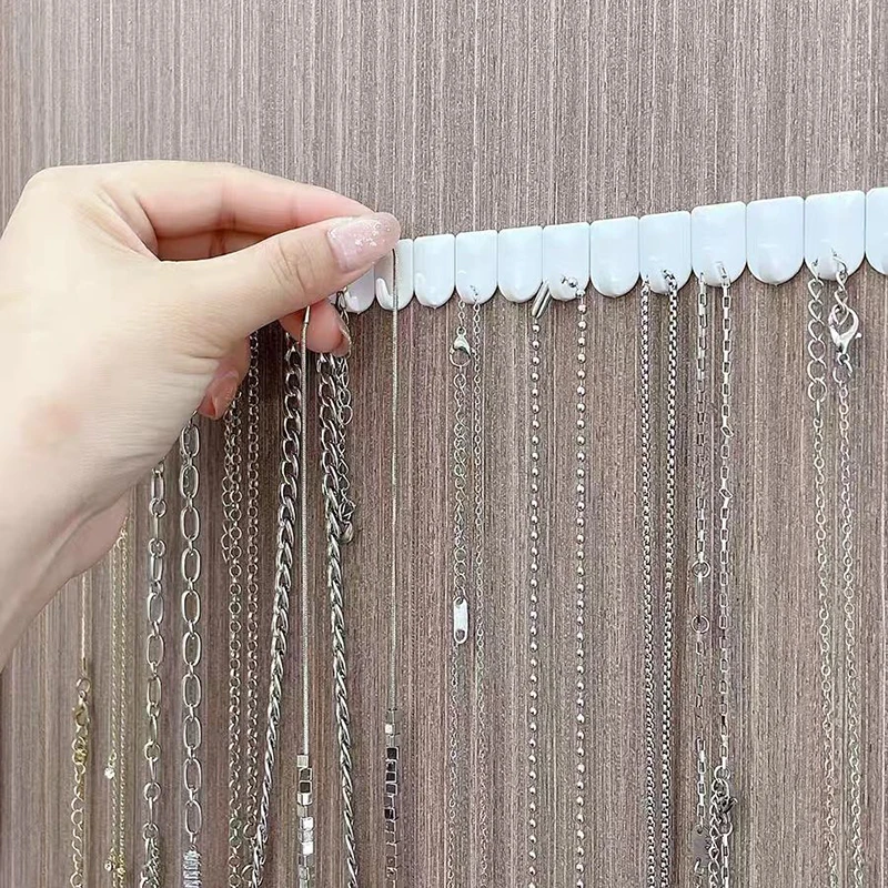 9 ชิ้น/เซ็ตกาวแขวนผนังเครื่องประดับเครื่องประดับ Hooks ผู้ถือจัดเก็บต่างหูแหวนสร้อยคอแขวน