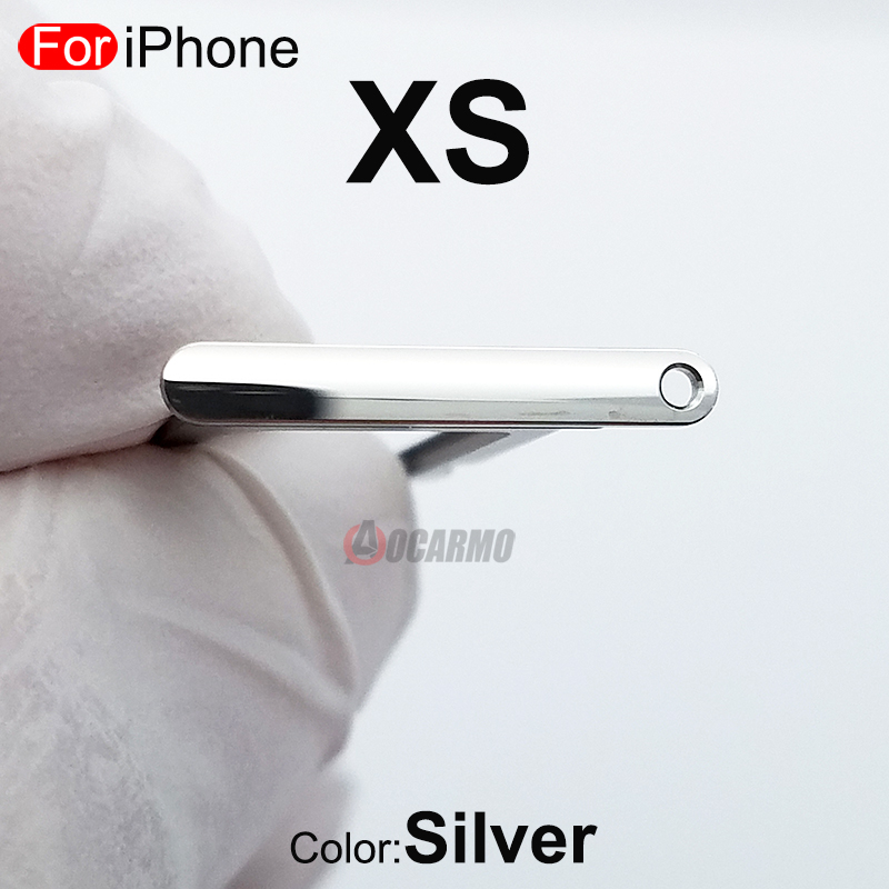 Bandeja de cartão sim para apple iphone x xs max, suporte de gaveta de aço inoxidável, slot duplo único, peças de reposição, 1 unidade