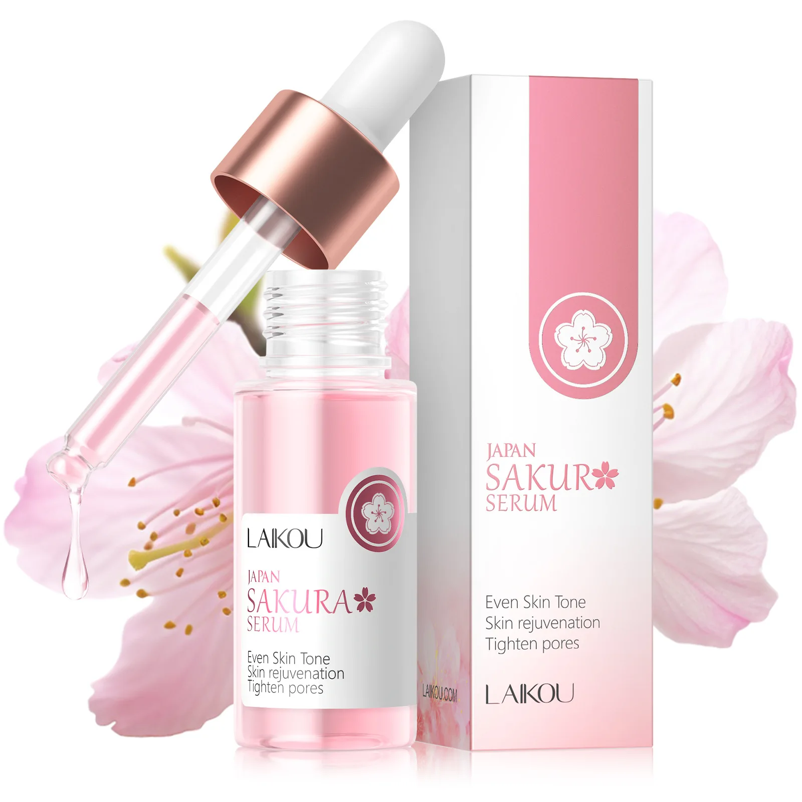 Creme de flor de cerejeira essência facial com extrato de flor de cerejeira sakura essência facial para hidratante firmador facial hidratante