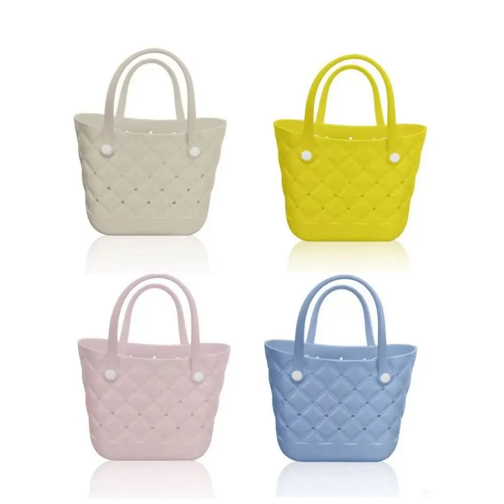 EVA Sandproof Beach Handbag, Praia Messenger Bag, grande capacidade Tote Bag, armazenamento ao ar livre portátil, Hole Bag, novo, DIY