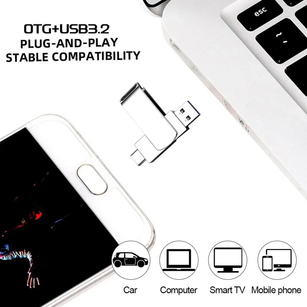Oneplus USB 3.2 16TB USB Flash Drive Memory Type-C 2-In-1 8TB 4TB OTG Pendrive 2TB High Speed Flash Disk 1TB For Computer Laptop