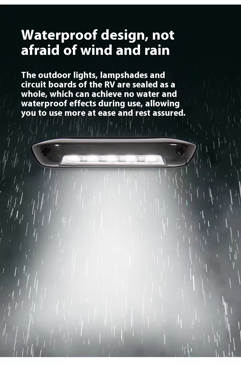 12V/24V RV LED Awning Porch Light Waterproof Motorhome Caravan Van Camper Trailer Wall Lamps