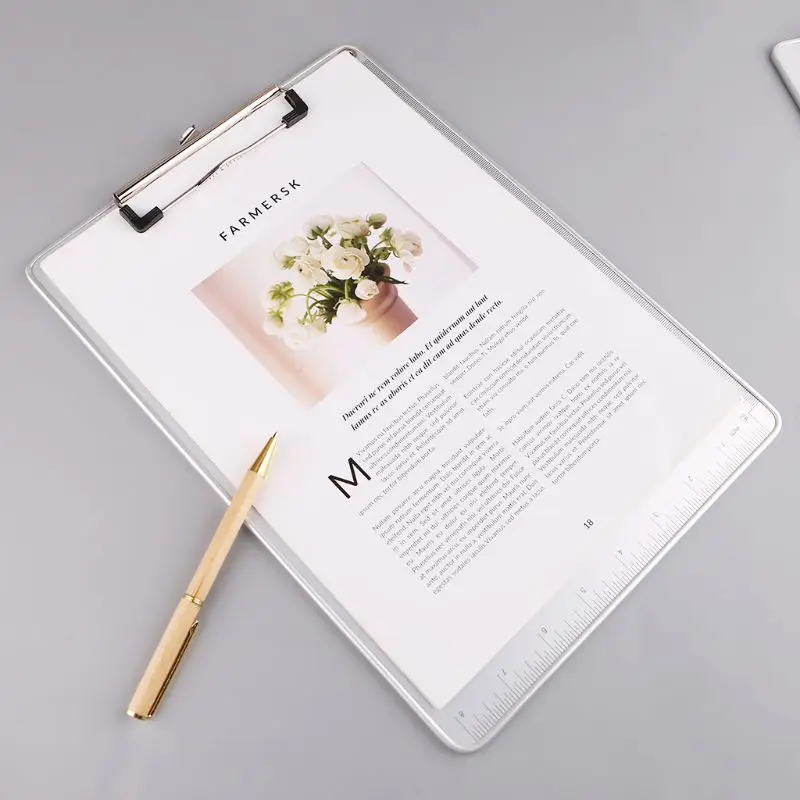แบบพกพา อลูมิเนียมเขียนคลิปบอร์ด Antislip แฟ้ม Hardboard กระดาษ H