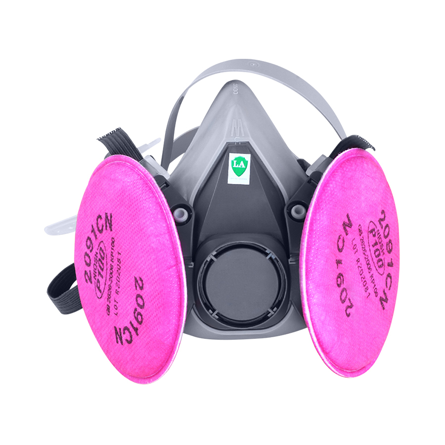 Maschera antipolvere Vernice spray 6200 con 2091 P100 Filtro antiparticelle Maschera protettiva industriale antipolvere per particelle acide PM2.5