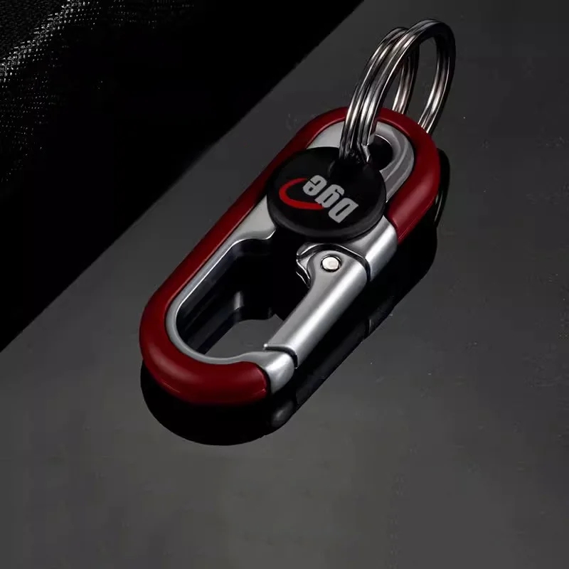 Сплошной цвет цинкового сплава поясной подвесной замок брелок мужской деловой автомобильный брелок двойное кольцо мотоцикл электромобиль брелок