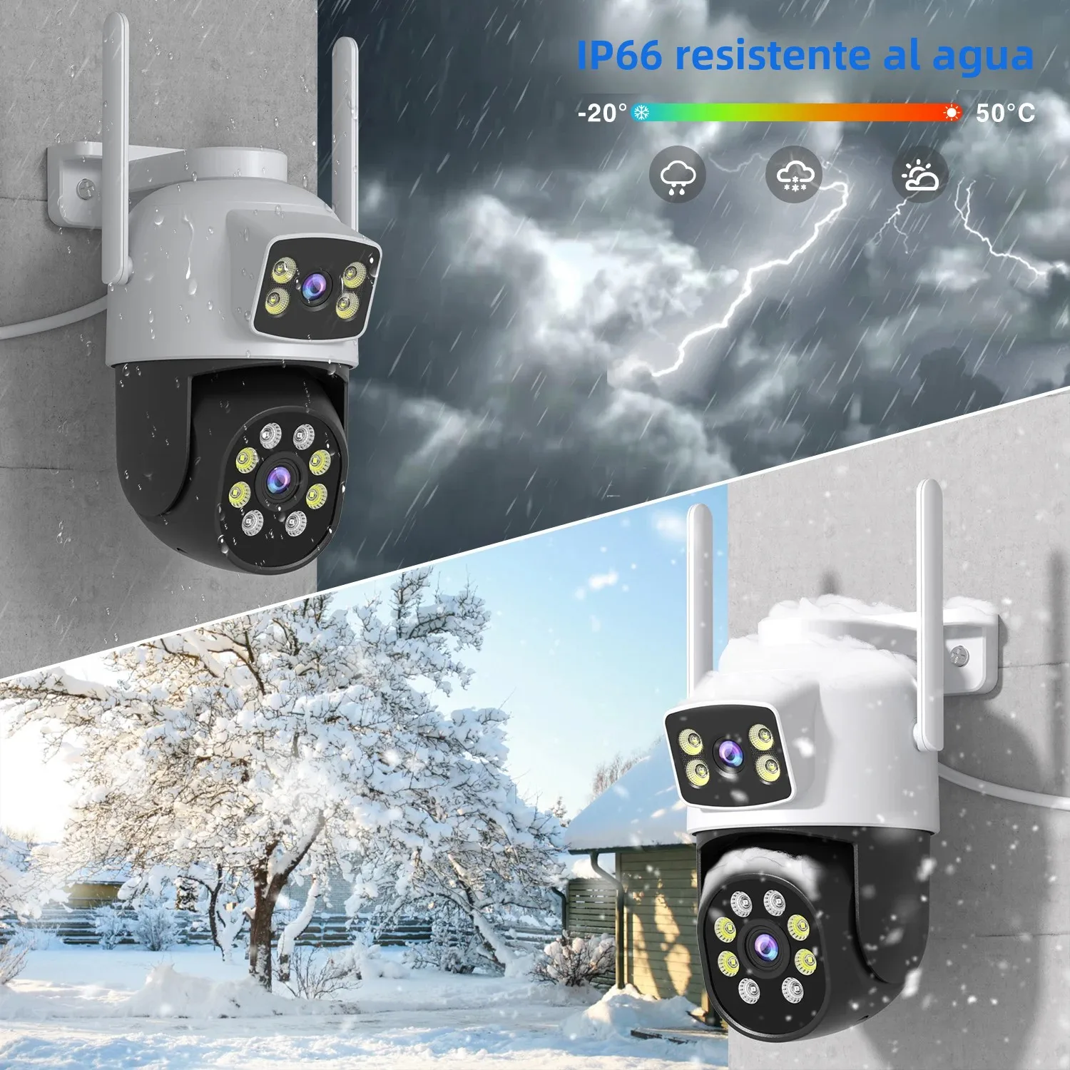 Cámara IP WiFi PTZ de 10MP, 5K, protección de seguridad, pantalla de doble lente, visión nocturna a Color, seguimiento automático, cámara de vigilancia CCTV, O-KAM Pro