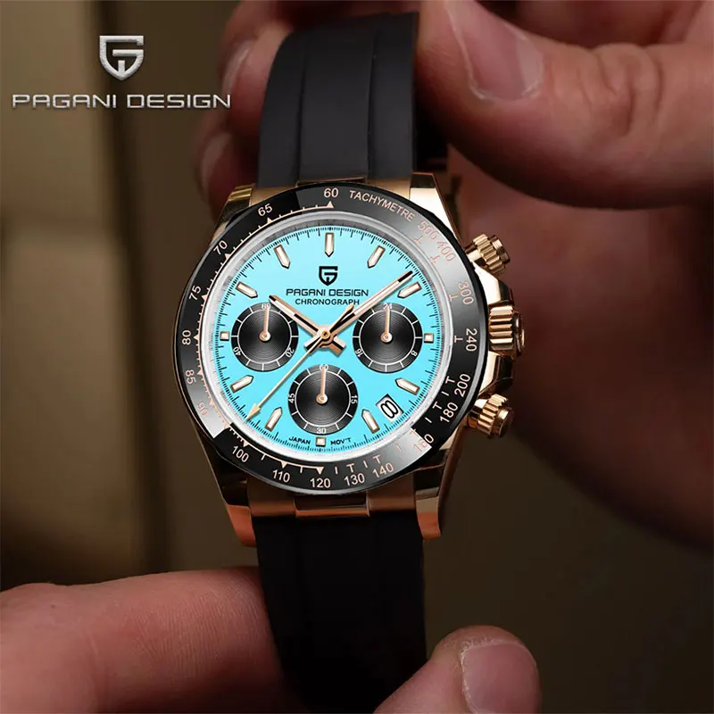Pagani design novo 2024 relógios masculinos de quartzo relógio de negócios relógios masculinos marca superior relógio de luxo masculino cronógrafo vk63 à prova dwaterproof água
