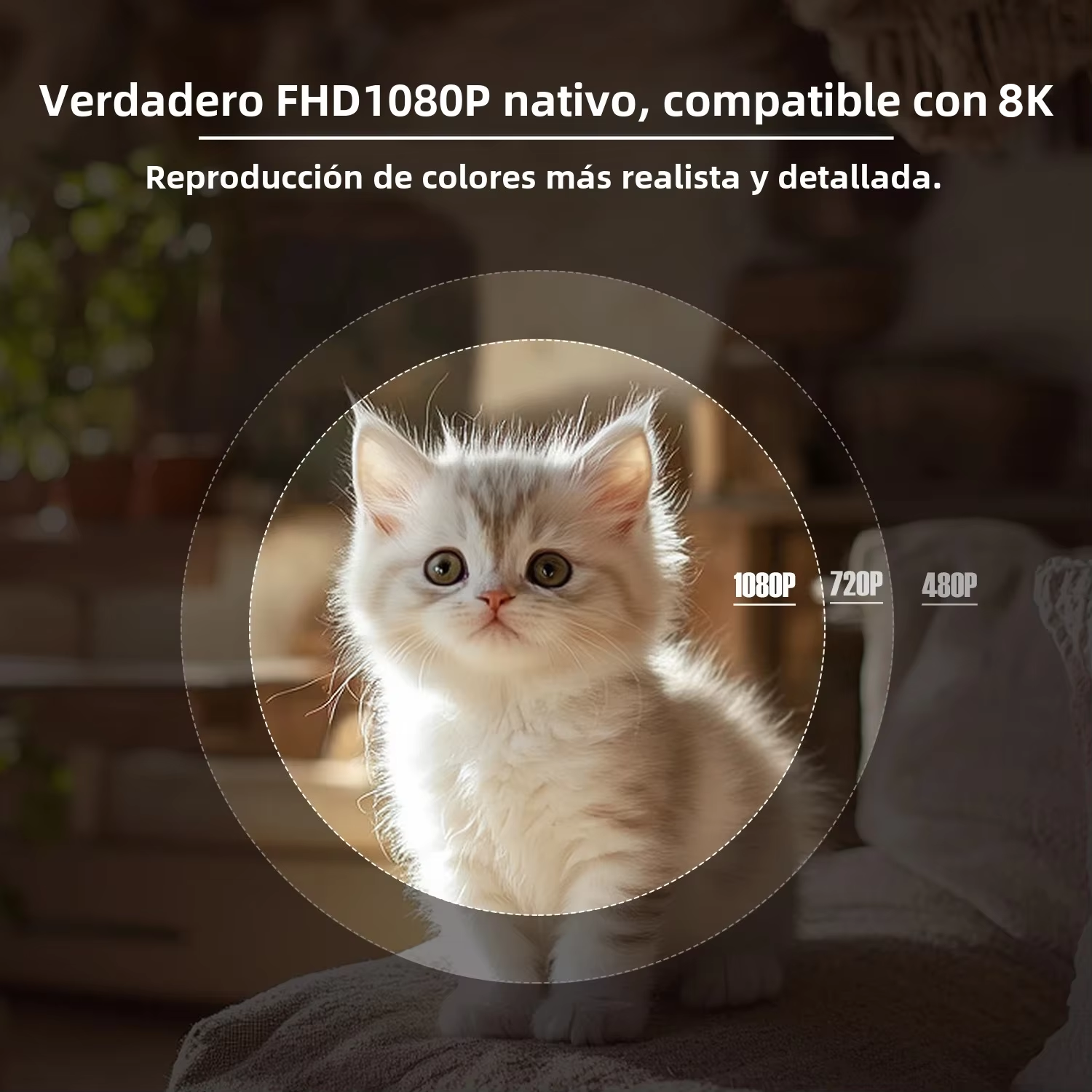Proyector Magcubic Native 1080P 650ANSI 8K Android14 L018 con enfoque de corrección Keystone automática Wifi6 BT5.4 película portátil al aire libre