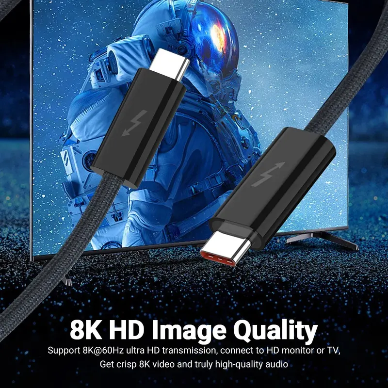 USB 4.0 Type-C ข้อมูลสายเคเบิล 240W Fast CHARGING CABLE 40Gbps ความเร็ว 8K HD รองรับ Thunderbolt 3/4 สําหรับโทรศัพท์สวิทช์ iPad