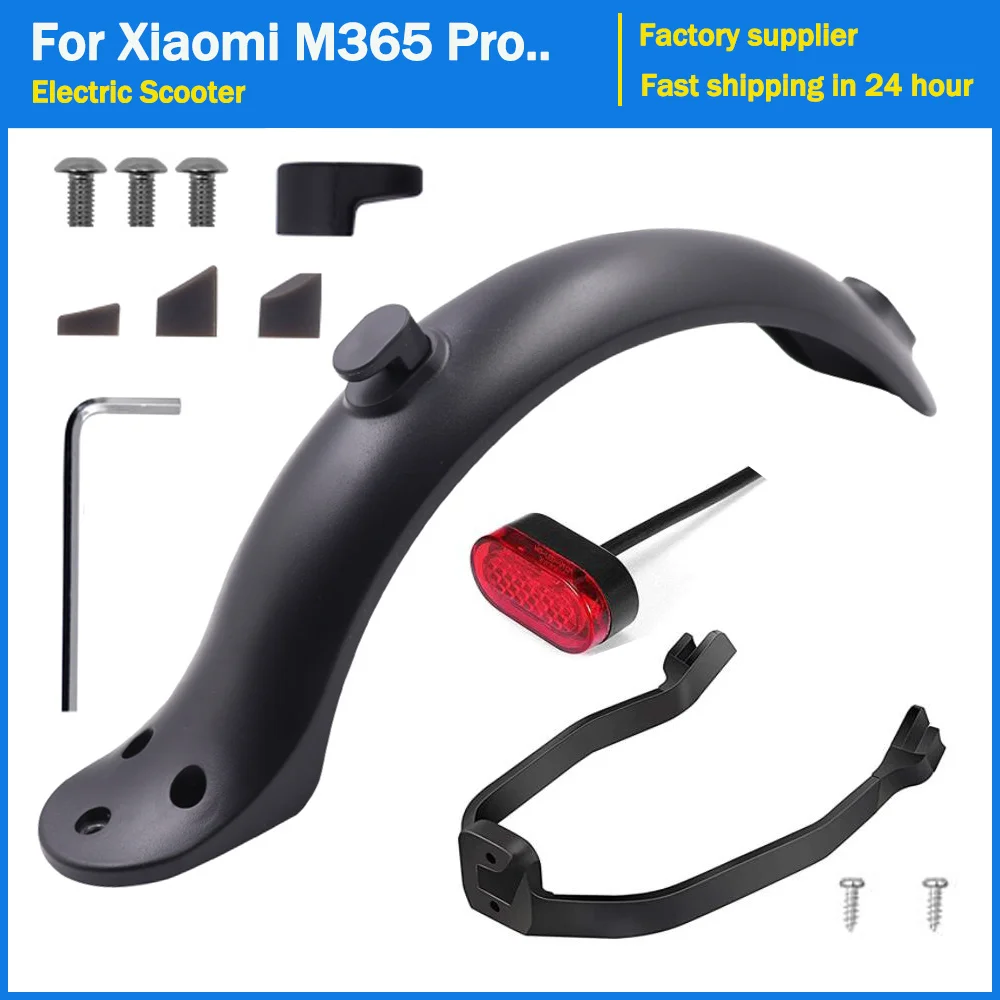 Guardabarros trasero para patinete eléctrico Xiaomi M365 Pro, luz trasera corta de cola de pato para Mijia Mi 3 1S, accesorios para guardabarros trasero