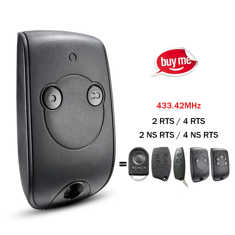 Para SOMFY Keytis NS 2 4 RTS 433,42 MHz Control remoto de garaje/portón SOMFY Keygo 2RTS / 4RTS / NS 2 RTS / NS 4 RTS 433,42 MHz