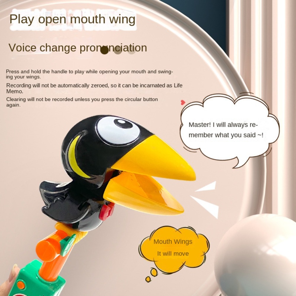 Educational Talking Record Electric Talking Parrot Repeats Imitate Talking Crow Toy Animal Funny Speaking Birds Baby