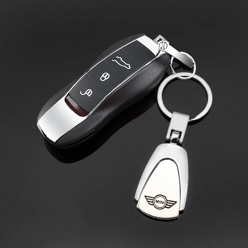 3D Metal/Leather Car Styling Keychain For MINI Cooper One S JWC R55 R56 F56 R57 R58 R59 R60 Key Chain Key Rings Auto Accessories