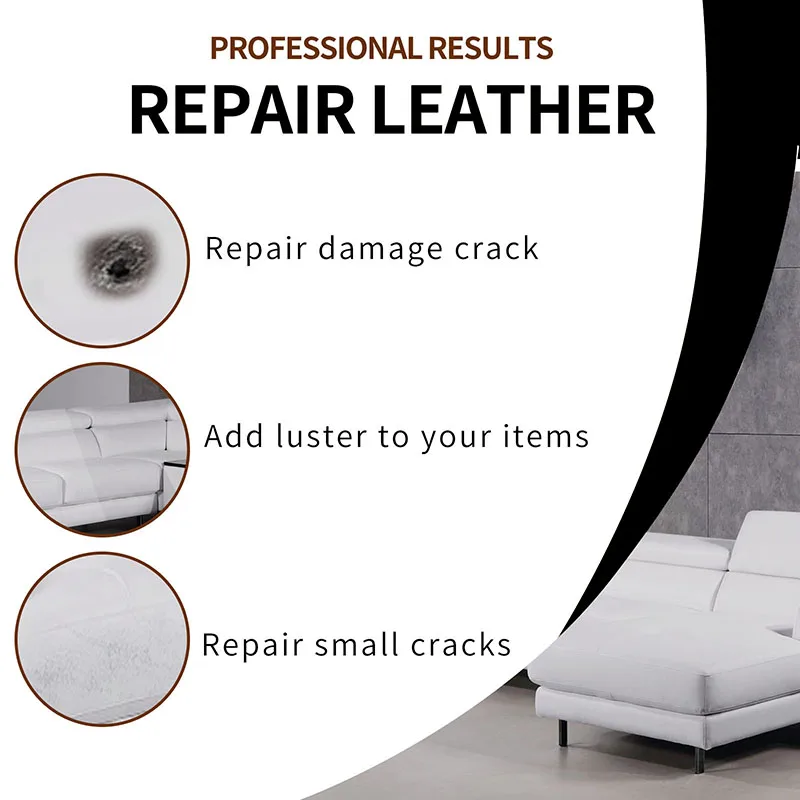 10ml Leather Repair Cream Repair Filler Car Seat Leather Complementary Refurbishing Paste Sofa Coats Scratch Cracks Restoration