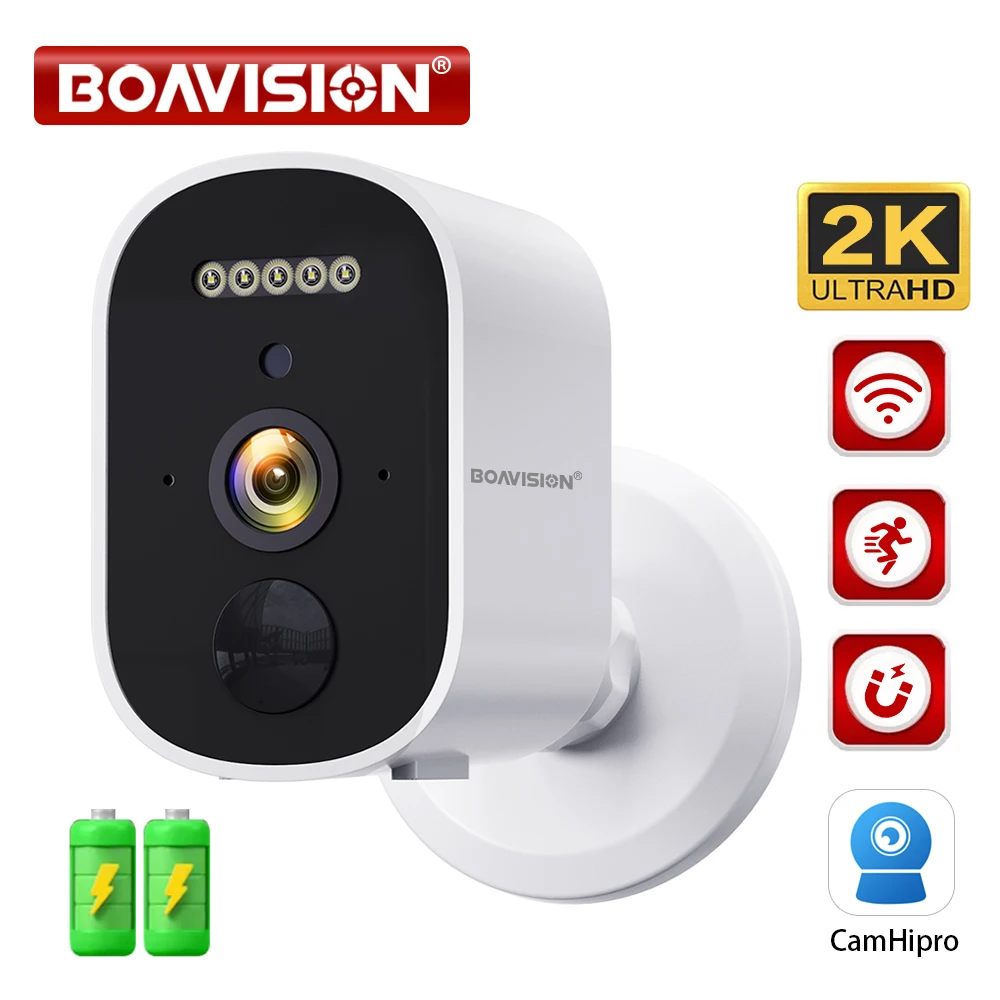 Ру ФД 2 ​ K WIFI Камера встроенная аккумуляторная батарея 2*18650 Цвет ночного видения Открытый 2-сторонний аудиосистема безопасности Камера