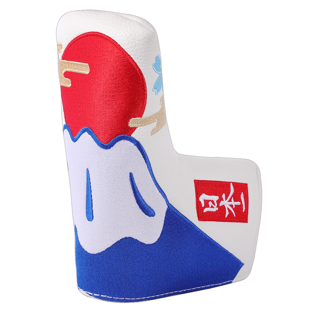 Japón Mount Cat bordado completo cierre magnético centro con eje mazo de Golf Putter Headcover Golf Blade Putter cubierta