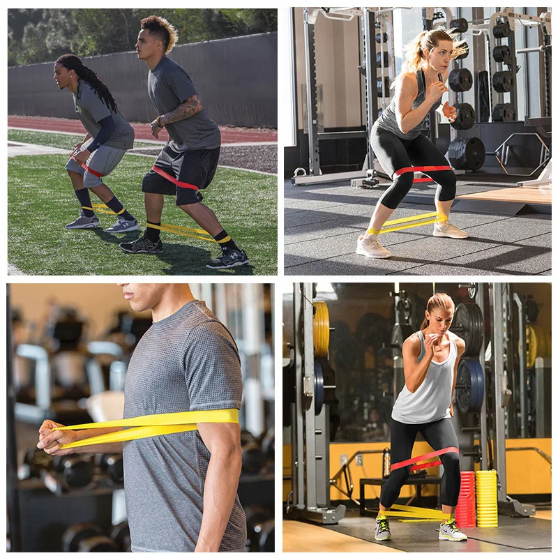 Fasce di resistenza in TPE Set fitness Fasce ad anello in gomma Allenamento per la forza Allenamento Espansore Attrezzatura da palestra per yoga Anello in gomma elastica