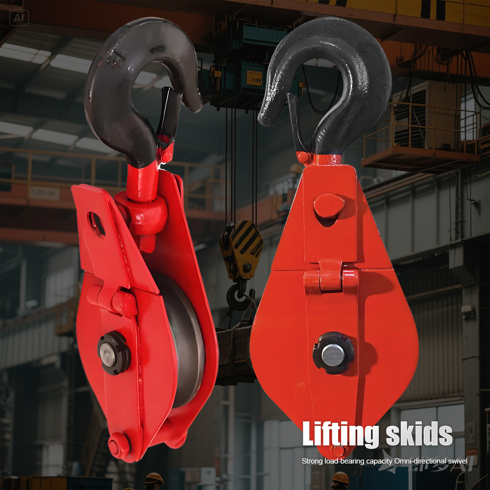 Polia de guindaste com gancho, polia de elevação de roda única, anel de corrente aberta de eletricidade, polia de ferro, acessórios de guindaste, 0.5-3t
