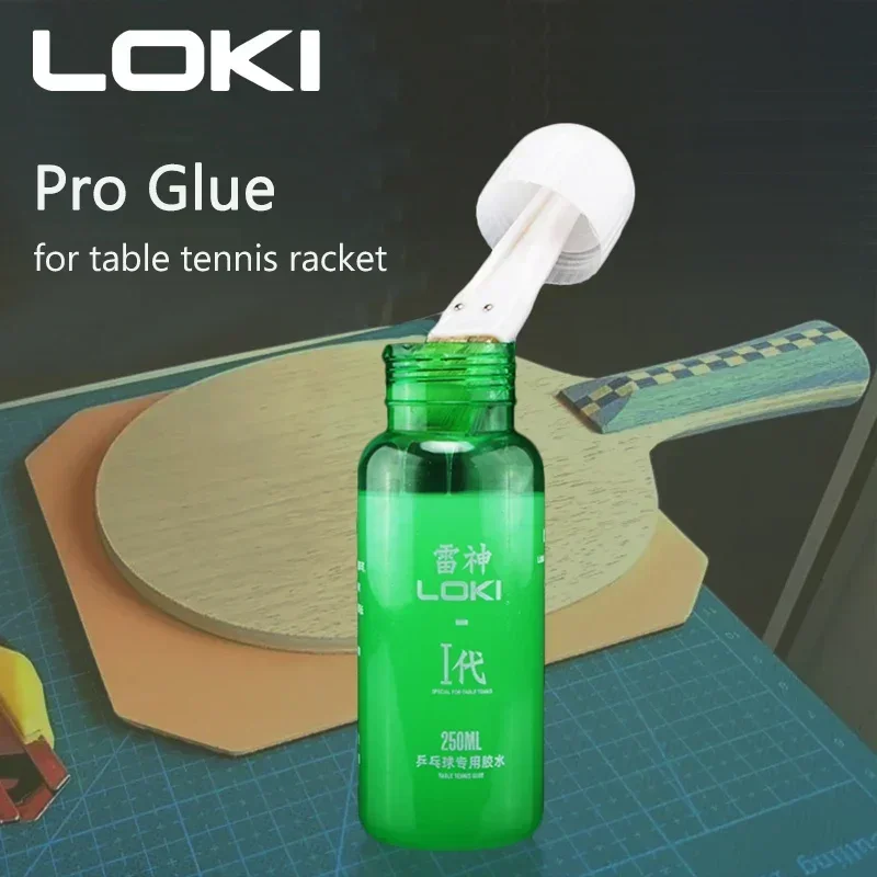 LOKI 250ml Booster de Tennis de Table professionnel avec brosse Booster adhésif en caoutchouc de Ping-Pong biologique colle éponge en caoutchouc de Ping-Pong