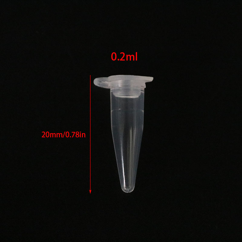 Micro 0.2 Ml Máy Ly Tâm Ống 50 Ống Nghiệm Trong Suốt Ống Nhựa Đựng Phòng Thí Nghiệm Khoa Học Thử Nghiệm Phụ Kiện Nắp