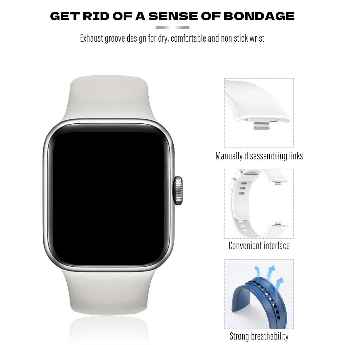 Correa de silicona Original para reloj inteligente Redmi 4, pulsera para reloj Redmi 4, accesorios deportivos