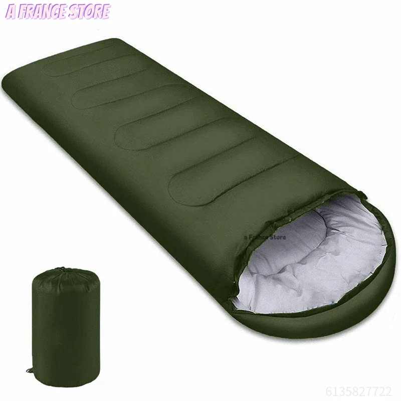 Saco de dormir para acampar, ultraligero, impermeable, sobre cálido para 4 estaciones, sacos de dormir para mochilero, para viajes al aire libre y senderismo