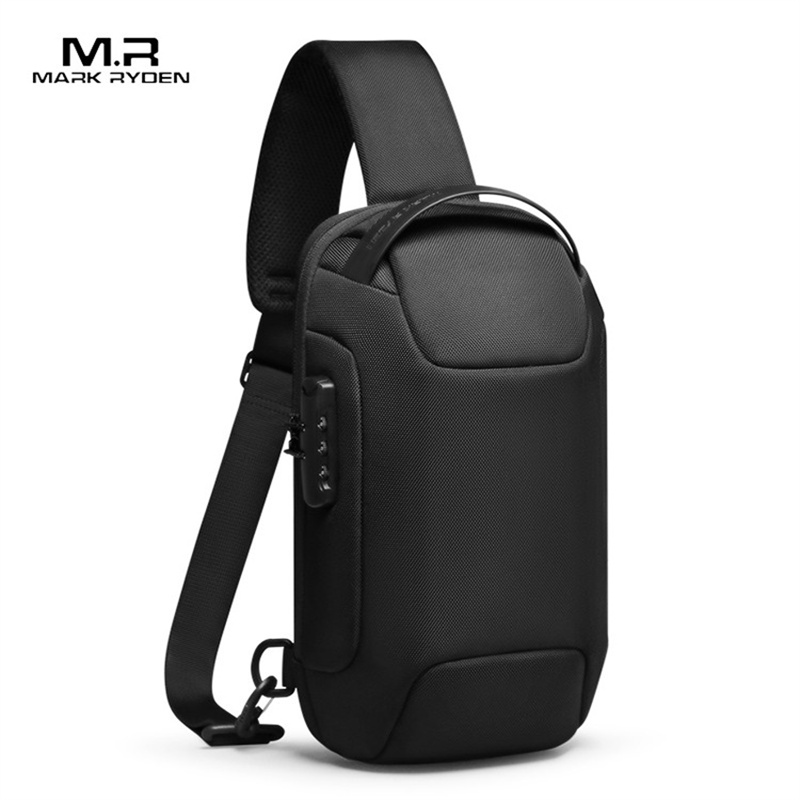 Mark Ryden Borsttas Anti-dief Heren Crossbody Tas Waterdichte schoudertassen USB Opladen Korte reis voor mannelijk reispakket