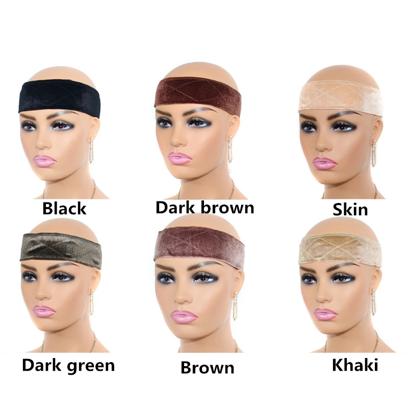 Banda de agarre de peluca de terciopelo antideslizante para frente de encaje, accesorio para el cabello elegante para mujer, diademas cómodas para asegurar tu peluca