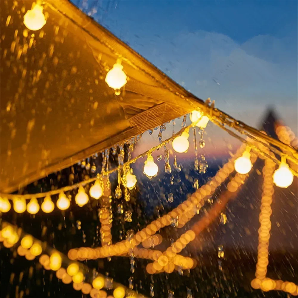 แบตเตอรี่ Power Ball ไฟ LED String Garland ไฟโคมไฟกลางแจ้งงานแต่งงานสวน Fairy ไฟตกแต่งคริสต์มาส