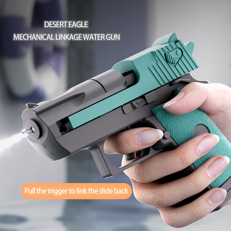 มินิคู่มือปืนฉีดน้ํา Desert Eagle ปืนพกเกมยิงต่อสู้ของเล่นปืนน้ําเล่นฤดูร้อนกลางแจ้งของเล่นเด็กของขวัญ